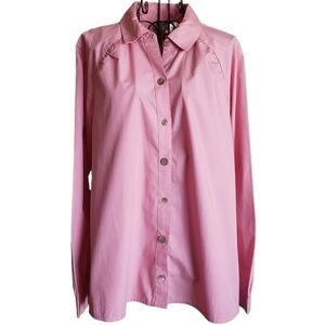 NWT J. Jill Rosebud 100% Linen Button Down